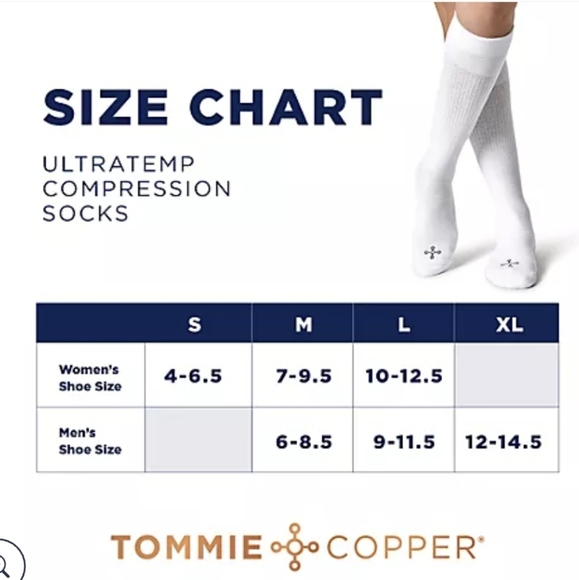 New in bag Tommie Copper 3 pack compression ankle socks size 7-9.5 anti-odor - Picture 5 of 5